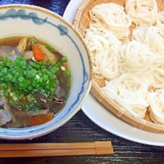 きのこたっぷり田舎汁♪そうめん